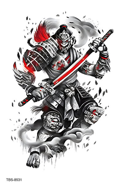 BP Tattoo Ninja Warrior Geçici Dövme Ninja Dövmesi Tattoo