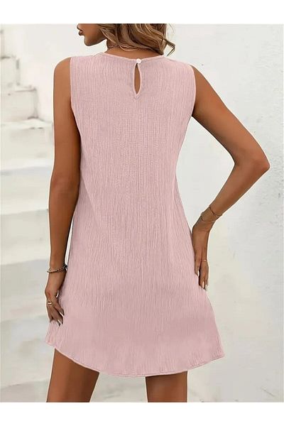 Masspera Crew Neck Sleeveless Mini Dress