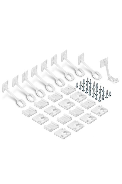 reer Economy Pack of Drawer and Cabinet Door Locks, 8 Pieces, White, 71070