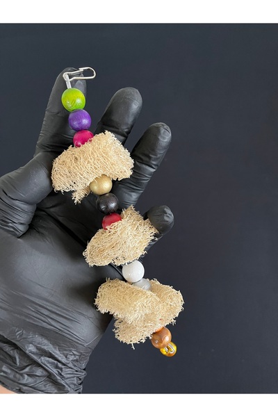 Paks Pet Premium Bird Play Set, Budgie, Cockatiel Toys, 6 Piece Handmade Toy Set