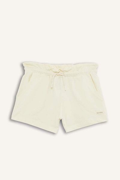DeFacto New Season Girl's Printed Shorts with Elastic Waist