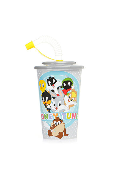 Tuffex Licensed Pp Cup with Straw and Lid, Assorted, 1 Piece