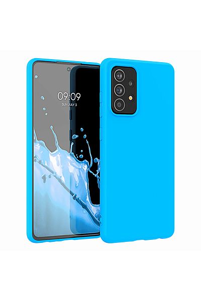 SprintMag Husa Premium pentru Samsung Galaxy A52 4G/A52 5G/A52s 5G Protectie Camere Microfibra Albastru