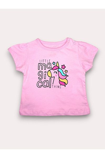 For My Baby مجموعة من 3 قمصان للأطفال البنات - نمط وحيد القرن والحيوانات والمستكشف