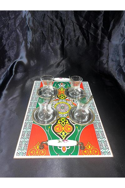 Boyut Tea Coffee Promise Engagement and Special Occasions Handcrafted Tray