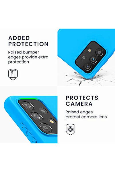 SprintMag Husa Premium pentru Samsung Galaxy A52 4G/A52 5G/A52s 5G Protectie Camere Microfibra Albastru