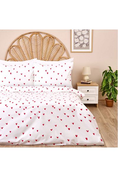 MATMEL Double Heart Duvet Cover Set - Red
