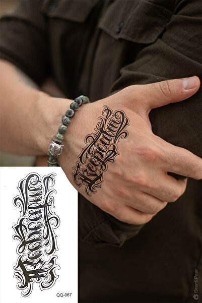 BP Tattoo Keep Calm Yazılı Geçici Dövme Tattoo