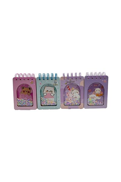MATMEL Blocnotes cu spirală Unick Color Beaded Teddy Bear - - 11x8 cm
