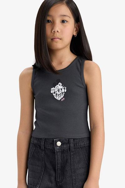 DeFacto New Season Girls Disney Mickey & Minnie Crew Neck Undershirt
