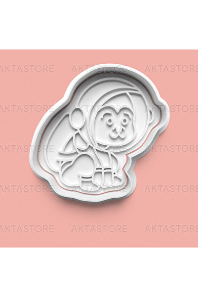 AKTASTORE قالب بسكويت على شكل قرد رائد الفضاء وقالب عجينة السكر