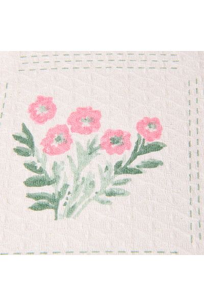 MATMEL Folky Double Pique Set - White / Pink