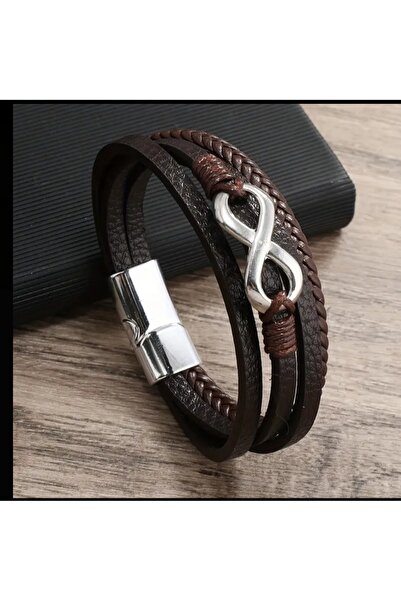 ORGANICYOU BEIJING Yeni Şık Erkekler İçin Sonsuz Döngü 8-Şekilli Yapay Deri