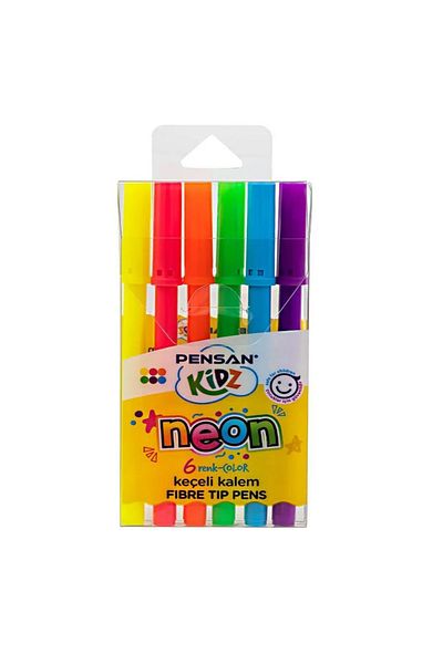 Pensan Ki̇dz Felt Pen Neon 6 Colors 99075-99093