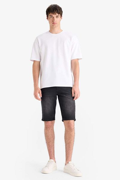 DeFacto Νέα σεζόν Regular Fit Jean Bermuda σορτς