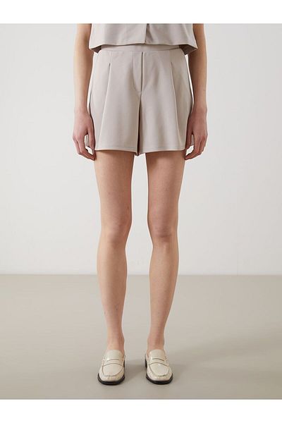 LC Waikiki Lcw Vision Women's Pleated Shorts with Elastic Waist