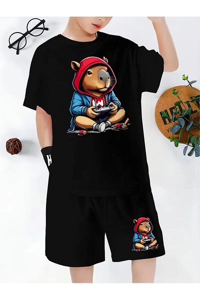 Cevval Set tricou și pantaloni scurți pentru copii