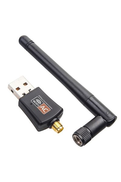 FOXMAG24 Mini Wi-Fi adapter, 600Mbps, dual band, USB 2.0, hotspot, extended compatibility, black