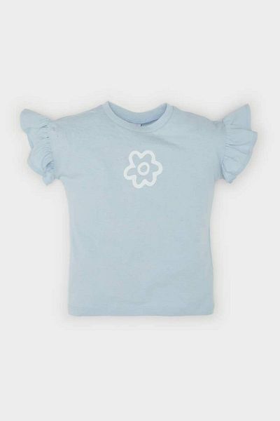 DeFacto New Season Baby Girl Crew Neck Floral Short Sleeve T-Shirt