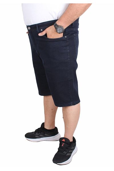 MocGrande Plus Size Jeans Capri Power Lycra Comero 11913 Navy Blue