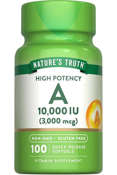 Natures Truth Nature's Truth, Vitamin A, High Potency, 10,000 Iu (3,000 Mcg), 100 Quick Softgels