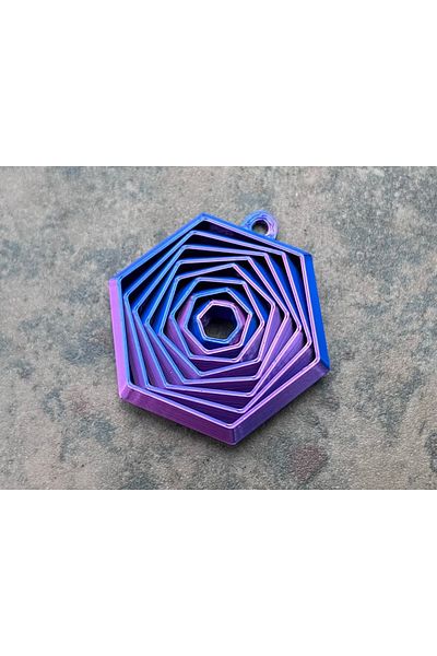 3D Hexagonal keychain