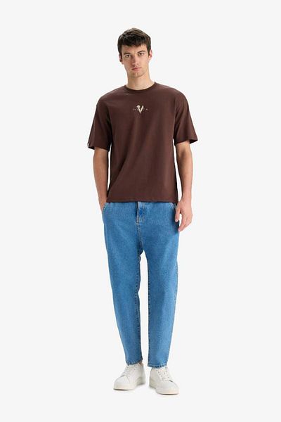 DeFacto Νέα σεζόν 100% βαμβάκι Vikings Valhalla Comfort Regular Fit Άνετη εφαρμογή με λαιμόκοψη