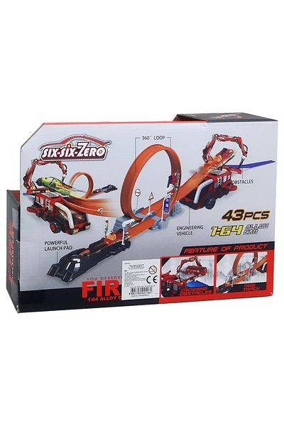 TRUST STORE Toy Police Fire Truck Play Set 43 Pieces Red
