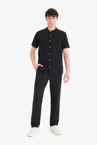 DeFacto New Season Relax Fit Relaxed Cut Narrow Leg Linen Blended Summer Trousers