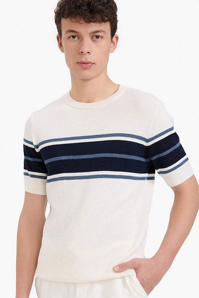 DeFacto New Season 100% Cotton Standard Fit Short Sleeve Knitwear T-Shirt