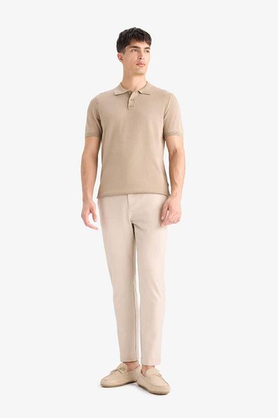 DeFacto Μπλουζάκι με κοντό μανίκι Polo Neck Standard Fit E3241ax25sp