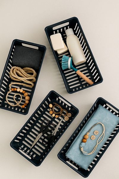 HAPPENS 4-Piece In-Cabinet Jewelry Makeup Organizer - Drawer Organizer Set