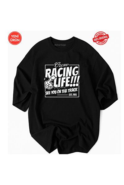 Racıng تي شيرت JDM See You On The Track بشعار 100% قطن ممتاز