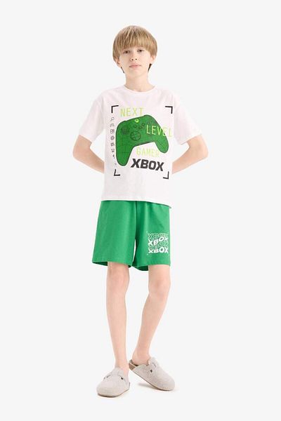 DeFacto New Season Boys Xbox Pajama Set Short Sleeve Top Elastic Waist Shorts