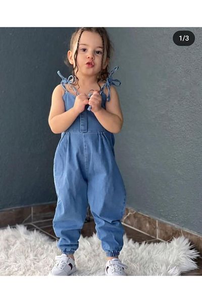 MİA SHİNE S Girl's Style Denim Overalls