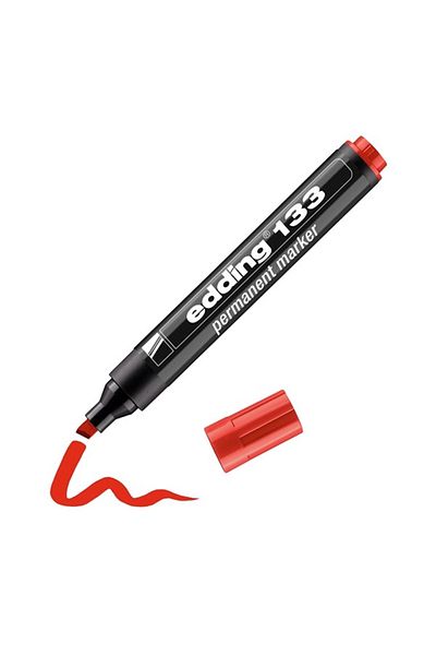 Edding Permanent Marker E-133 Cut End Red 10 Pack