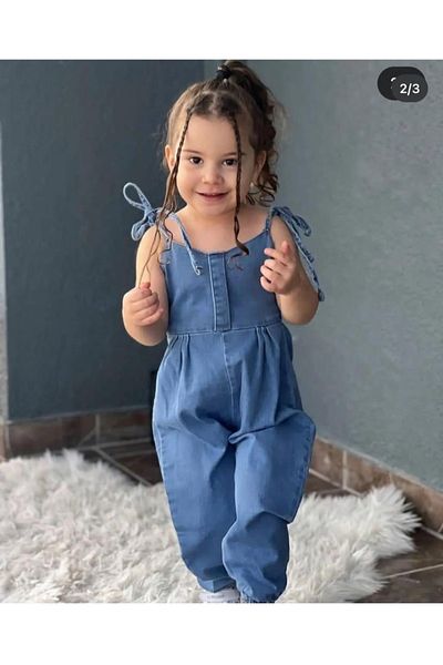 MİA SHİNE S Girl's Style Denim Overalls