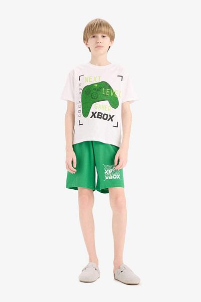 DeFacto New Season Boys Xbox Pajama Set Short Sleeve Top Elastic Waist Shorts