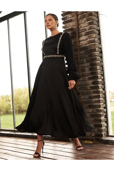 Kayra Rochie șic din șifon negru