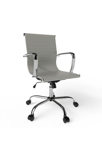 Mahmayi Modern UL UT-C031L Low Back PU Office Chair Ergonomic Chair Ideal for Home Office - Grey