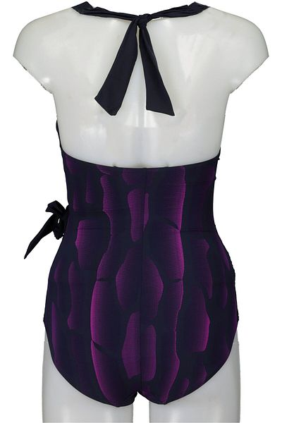 SPEEDO Women Sculpture Simply Glow Printed Swimsuit, Navy and Purple