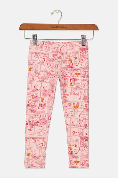 Puma Kids Girl Allover Print Pull On Leggings, Pink