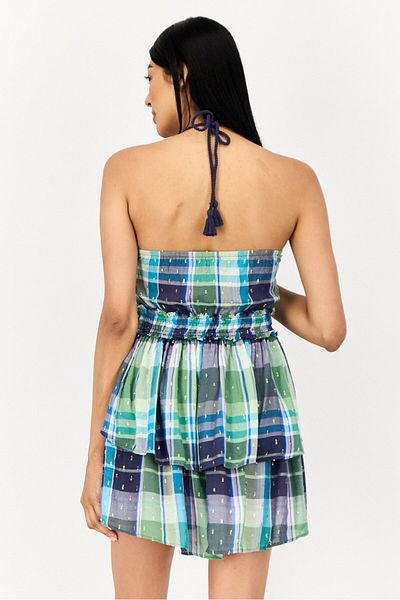 aerie Women Checkered Mini Dress, Multicolor