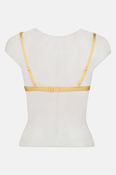 aerie Women Ribbed Bikini Top, Gold