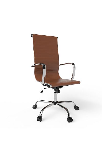 Mahmayi Modern UL UT-C031H High Back PU Office Chair Ergonomic Chair - Choco Brown