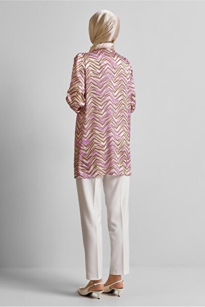 Alvina Patterned Satin Tunic 45401