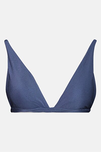 aerie Women Ribbed Padded Bikini Top, Slate