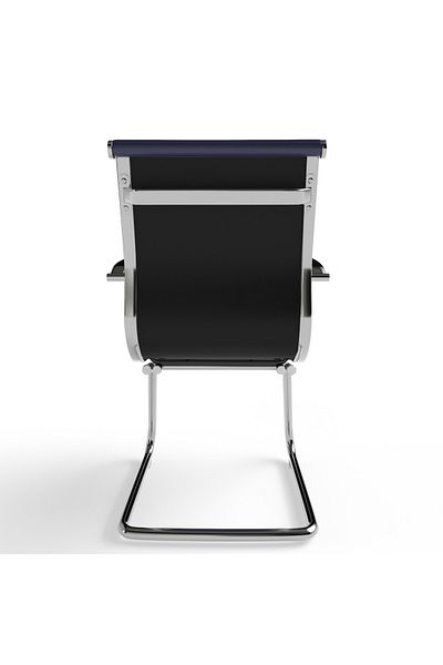 Mahmayi Modern UL UT-C031V Visitor Chair Ergonomic PU Chair with Fixed Armrest - Blue