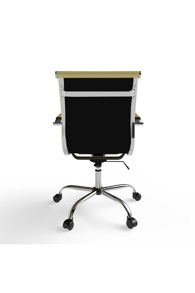 Mahmayi Modern UL UT-C031L Low Back PU Office Chair Ergonomic Chair Ideal for Home Office - Beige