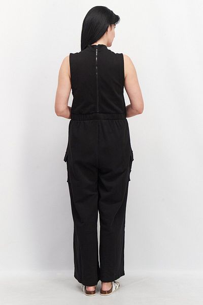 Puma Women Sportswear Fit Sleeveless Brand Logo Jumpsuits, Black